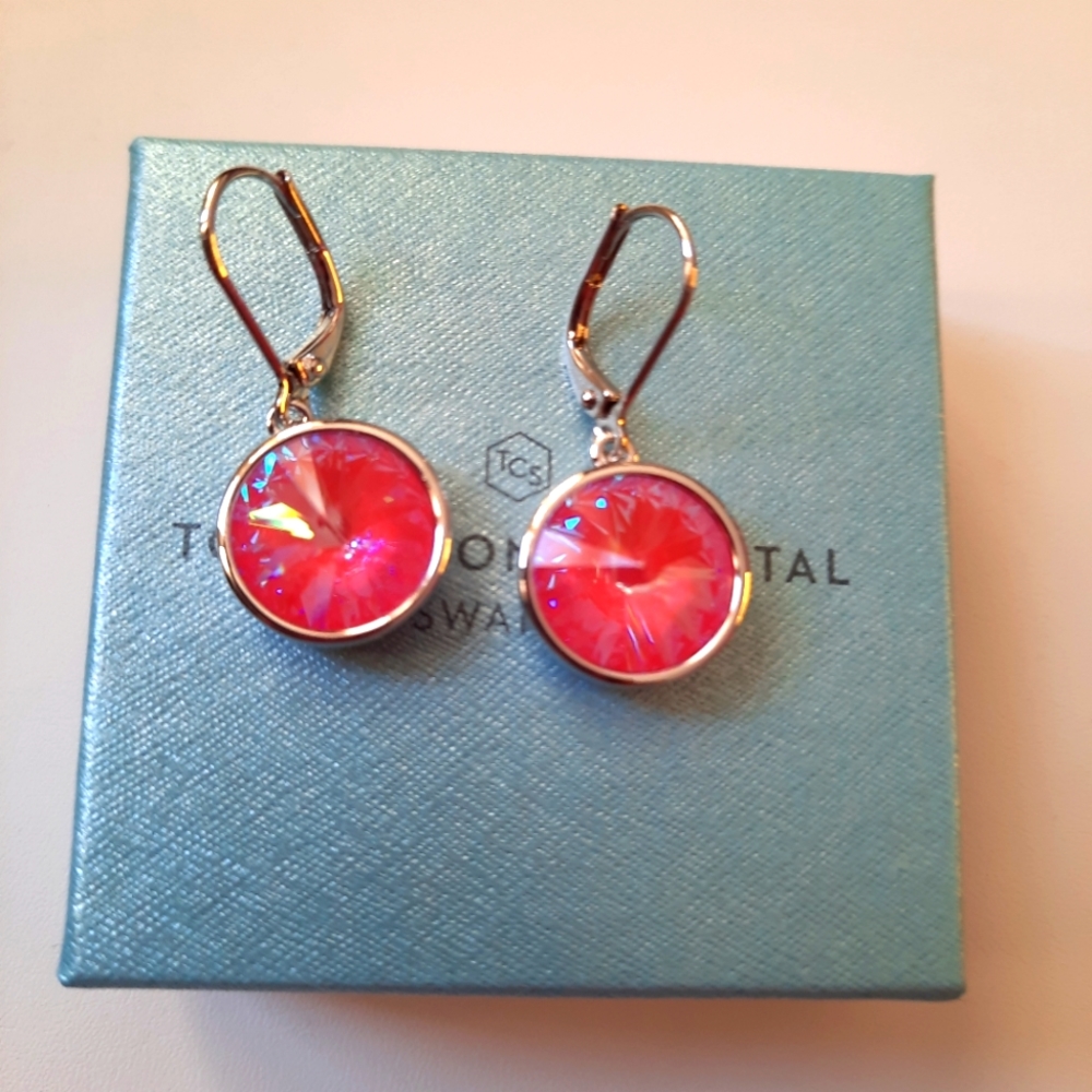 TC Swarovski Lulu Earrings Lotus Pink